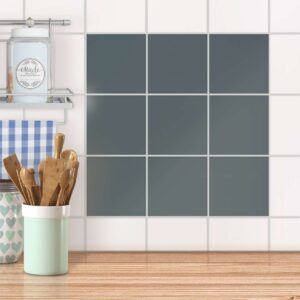 Fliesenaufkleber unifarben für Küche & Bad - Blaugrau Light 20x20 cm