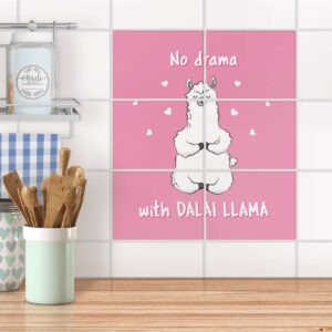 Fliesenfolie [quer] für Küche & Bad - Dalai Llama 25x20 cm