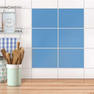 Fliesenfolien unifarben für Küche & Bad - Blau Light 25x20 cm
