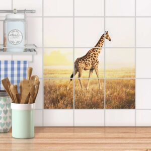 Klebefliesen für Küche & Bad - Savanna Giraffe 15x15 cm